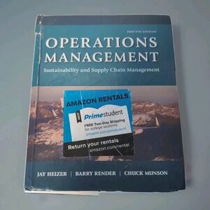Operations Management : Sustainability and Supply Chain Management‎ by Jay...